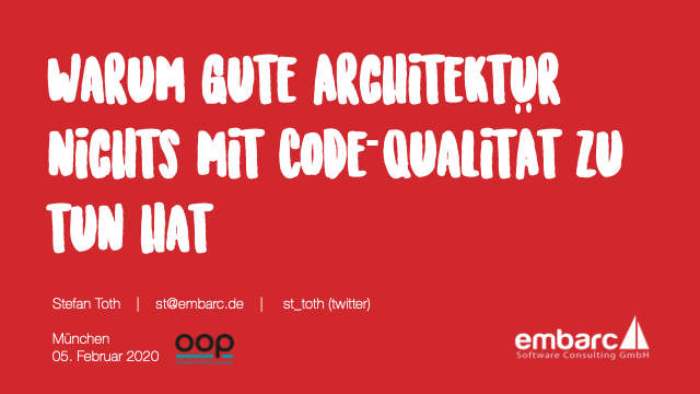 Teaser-Bild für pdf: Warum gute Architektur nichts mit Code-Qualität zu tun hat