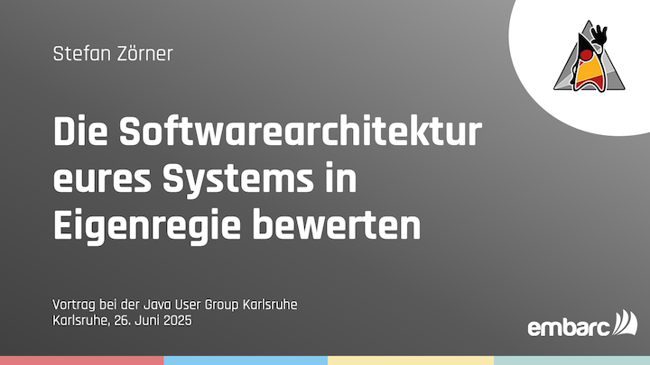Teaser-Bild für pdf: JUG Karlsruhe: LASR — Softwarearchitektur in Eigenregie bewerten
