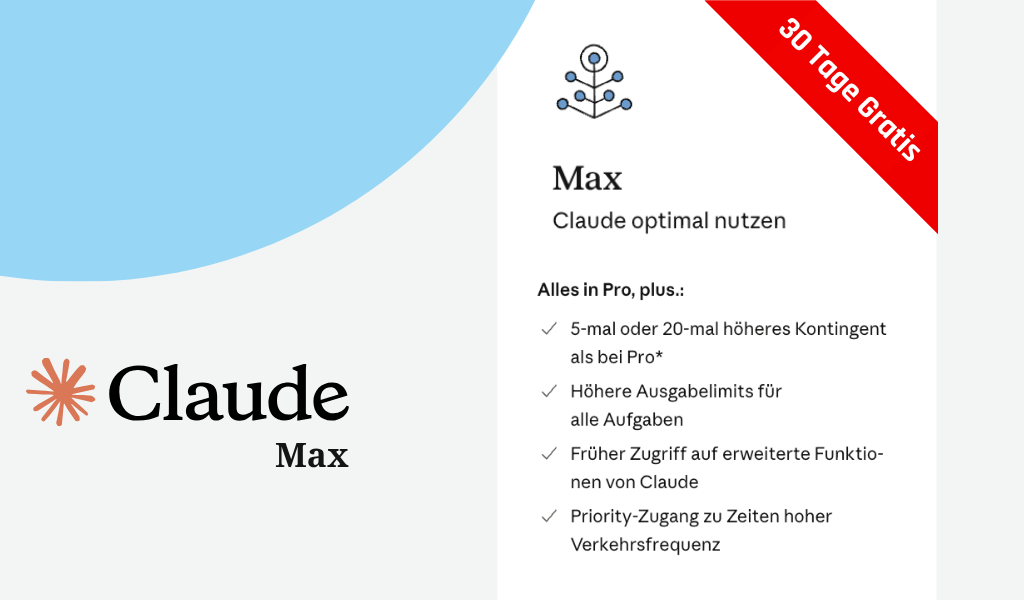 1 Monat Claude Max for free